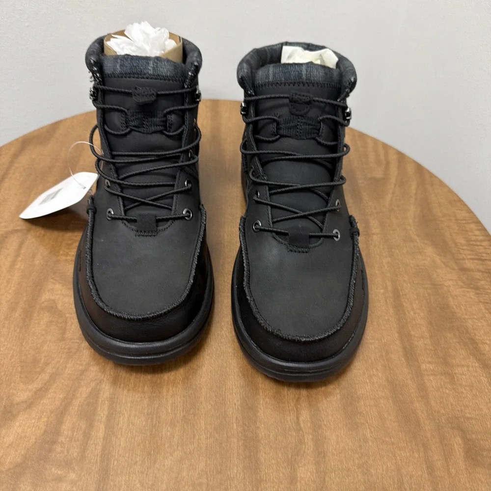 Hey‎ Dude Mens Bradley Classic Black Boots Shoes Size 10 Comfortable Lightweight